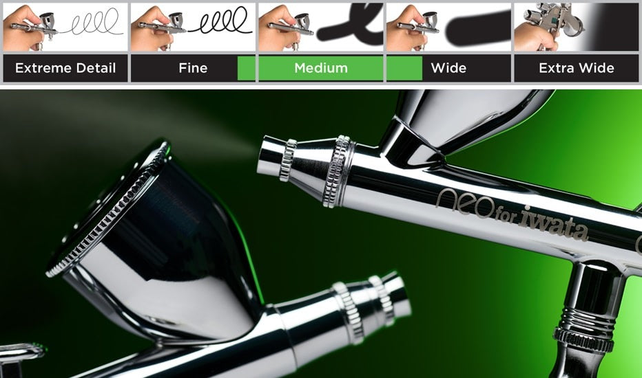 Iwata Effortless Coverage Revolution and Neo Airbrush