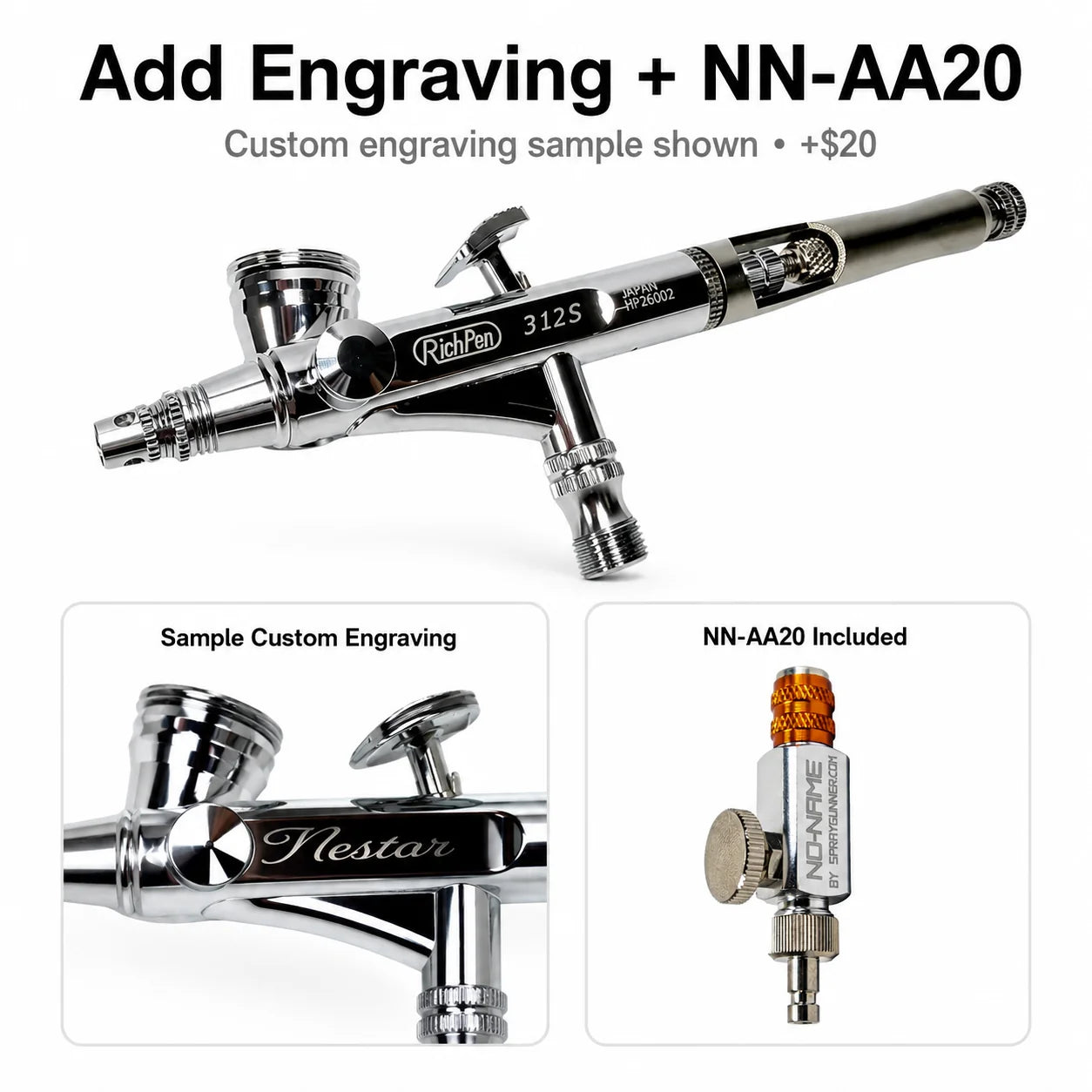 RichPen Sirius 312S 0.2mm Side-Feed Airbrush